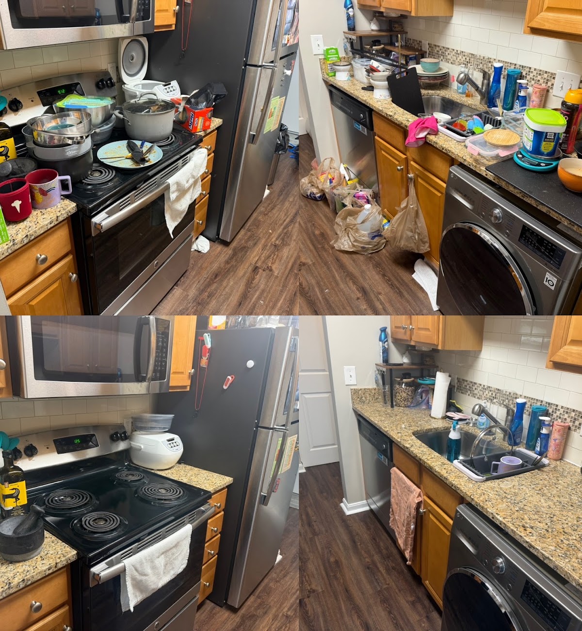 Kitchen before and after — Simply Spotless Sarasota/Bradenton